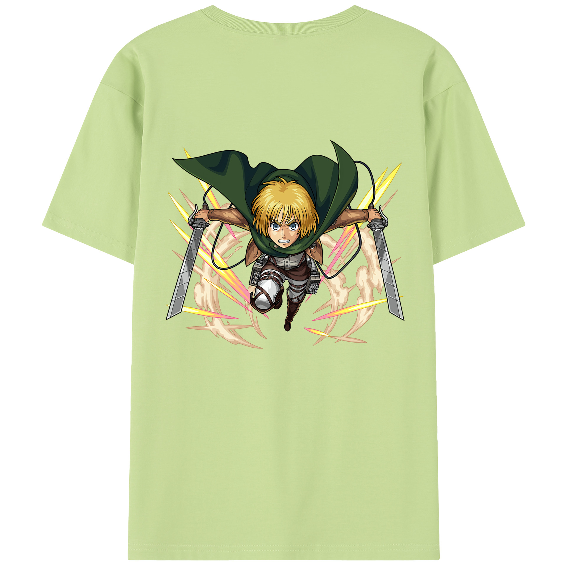 （画像用） 進撃の巨人 アルミン·アルレルト Attack on Titan Armin Arlert 綿100％半袖Tシャツ（背面プリント）